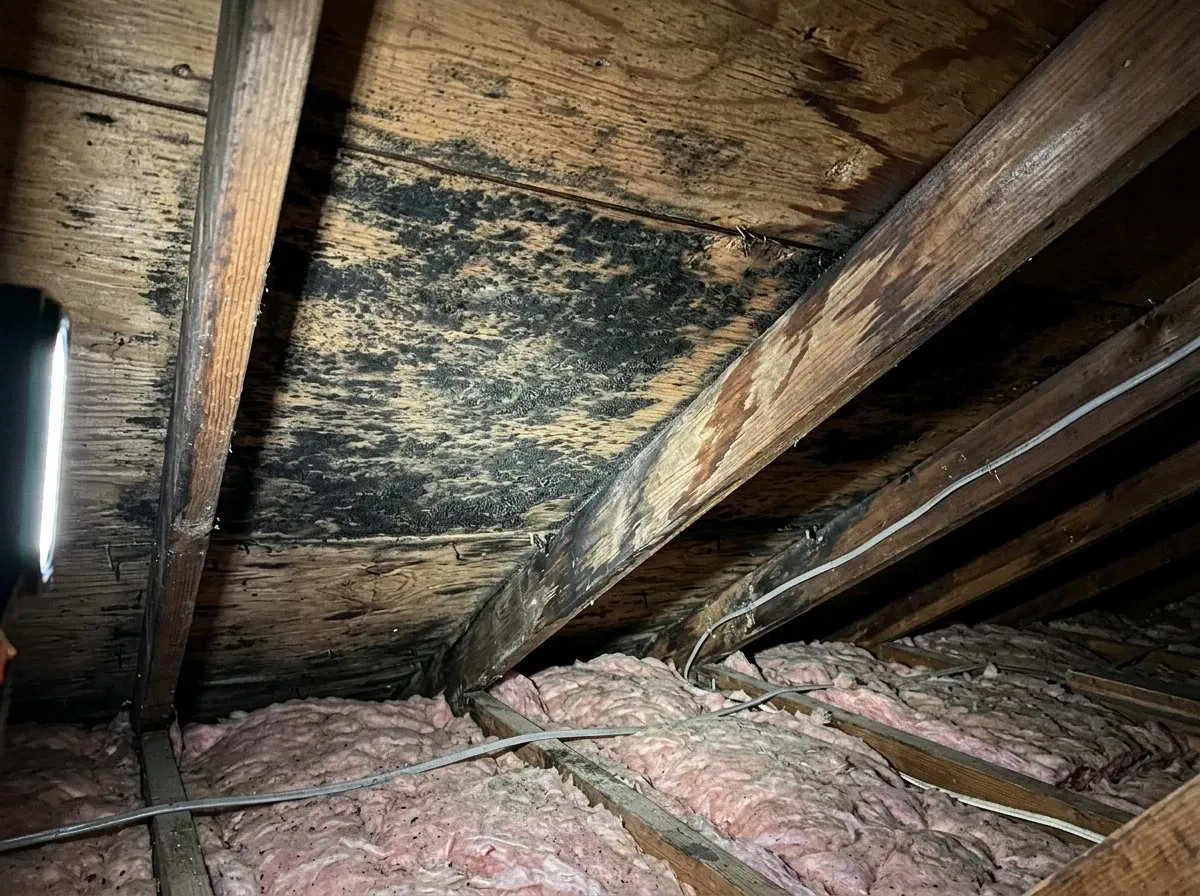 Mold damage before remediation