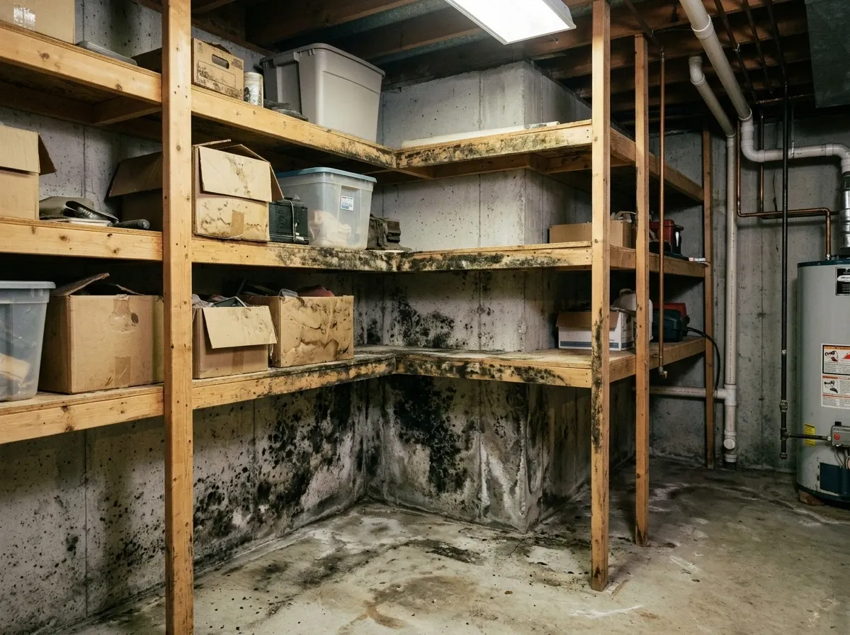 Mold damage before remediation
