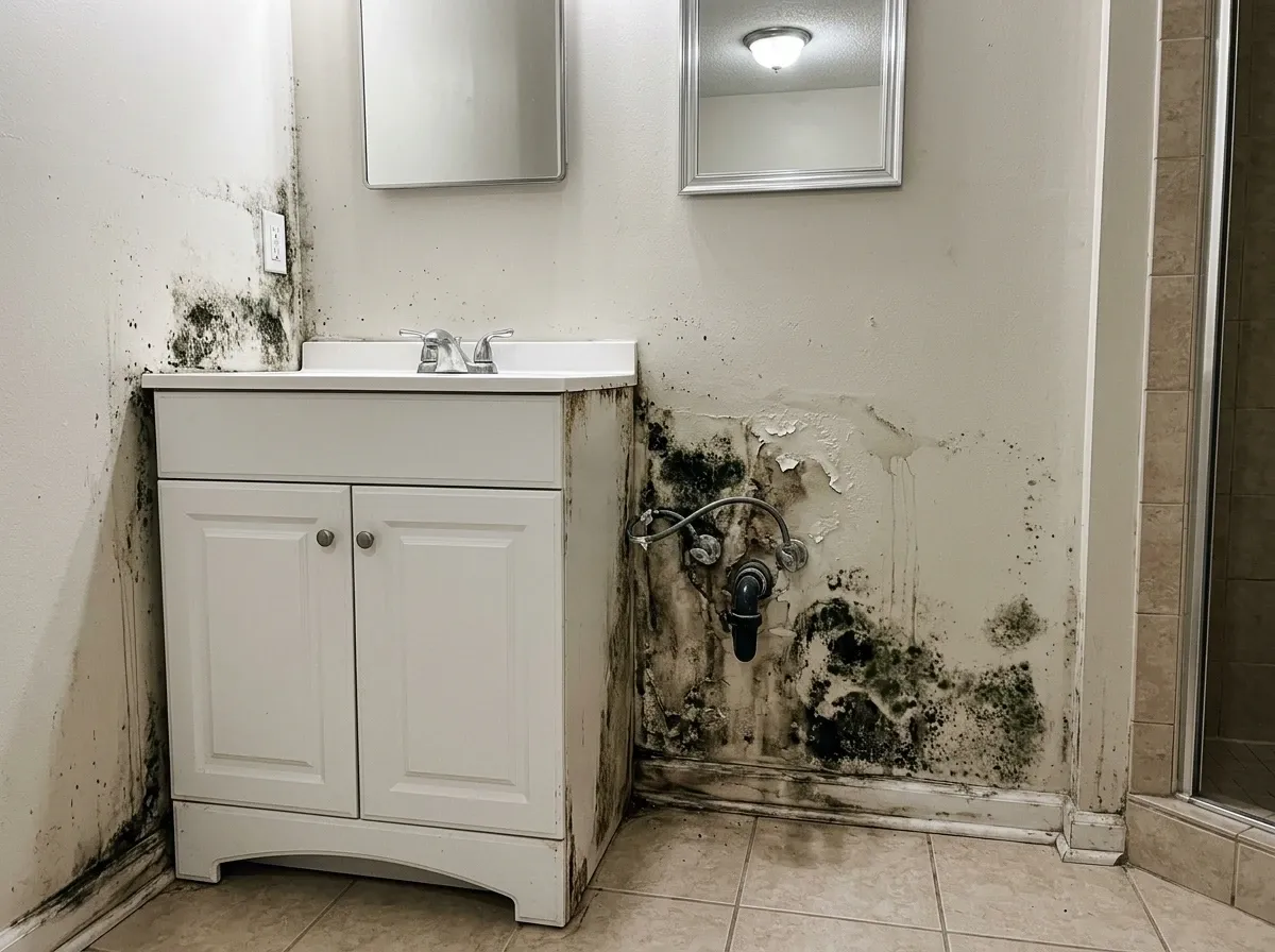 Mold damage before remediation