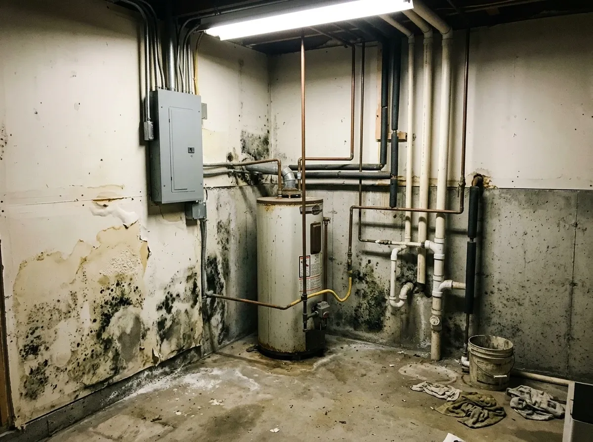 Mold damage before remediation