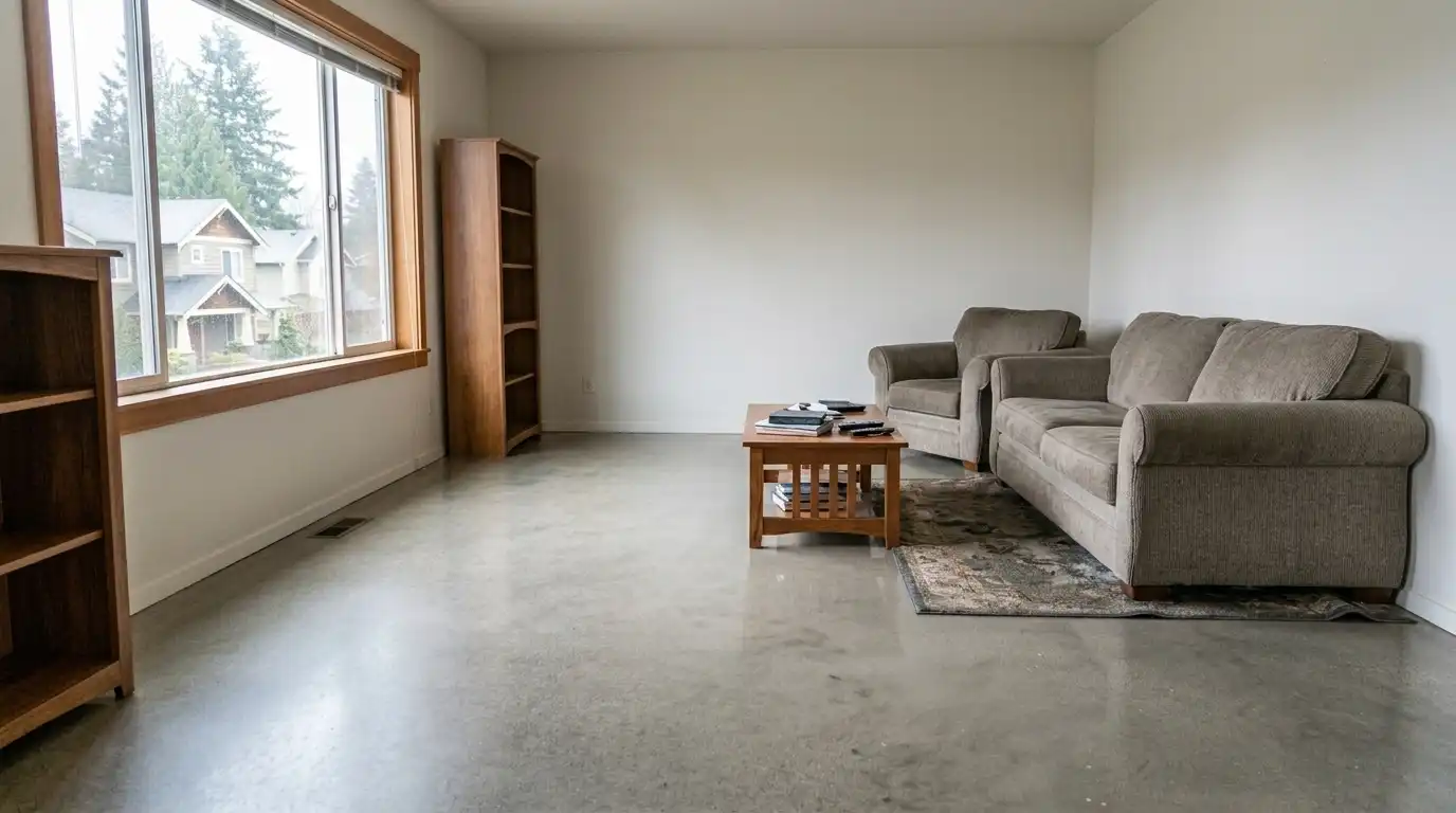 Flood damage before cleanup in Seattle
