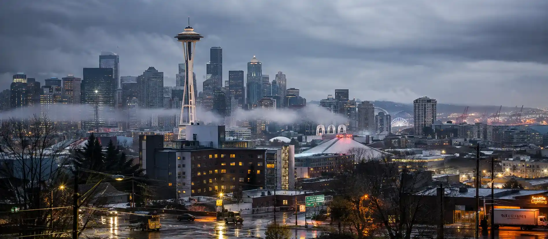 Water damage restoration team working in a Seattle home